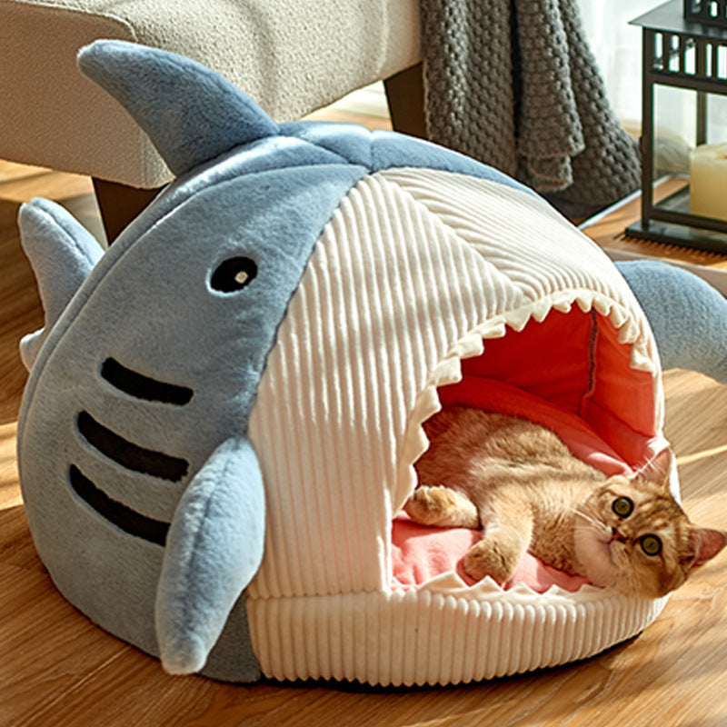 Luxury Plush Shark Pet Bed