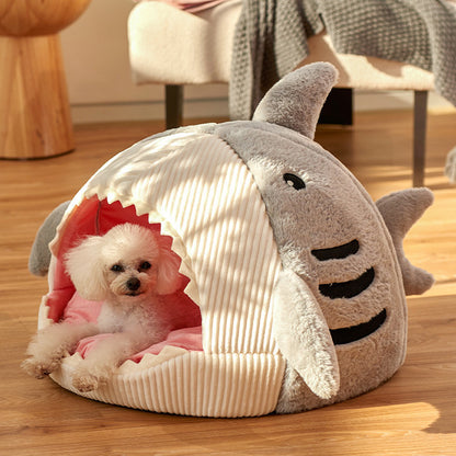 Luxury Plush Shark Pet Bed