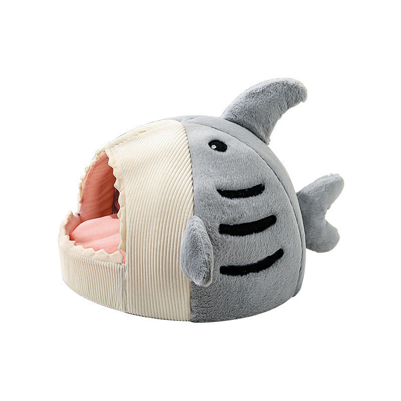 Luxury Plush Shark Pet Bed